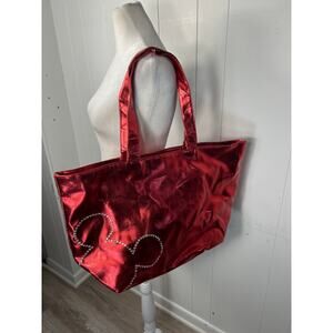 Disney Parks Reversible Tote Bag. Mickey Mouse and Red Metallic.
